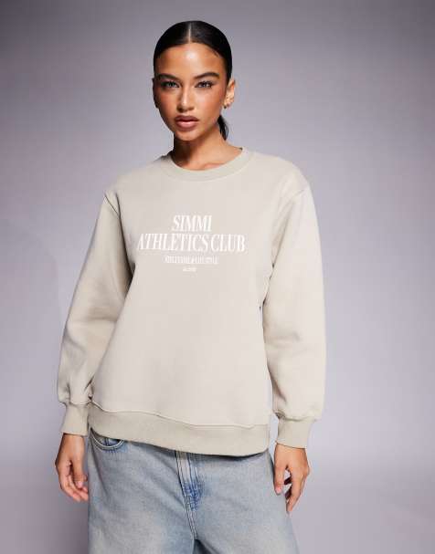 Simmi London Ashby athletics sweatshirt in cashew - view 1