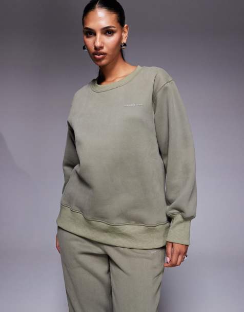 Simmi London Ashby essentials sweatshirt in olive - view 1