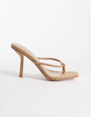 Simmi Shoes Simmi London Asra Heeled Mule Sandals In Neutral