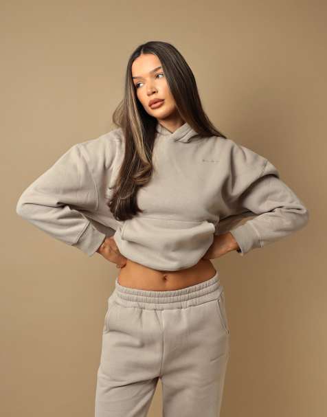 Simmi London Ava simmi studios hoodie in stone - view 1