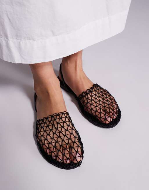 Simmi London – Avianna – Czarne siateczkowe buty, 2 z 4