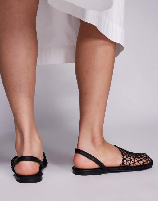 Simmi London – Avianna – Czarne siateczkowe buty, 3 z 4