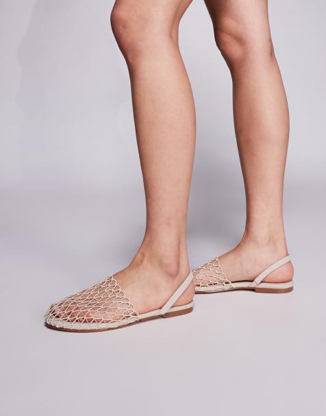 Simmi London Avianna mesh shoes in stone - view 1
