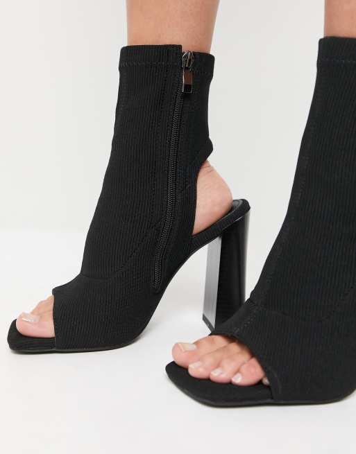 Bottines peep toes noir new arrivals