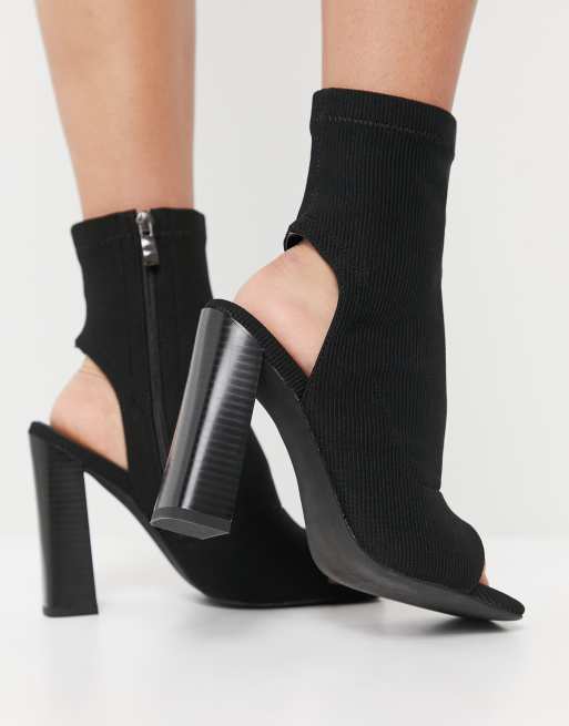 Peep toes noir hot sale