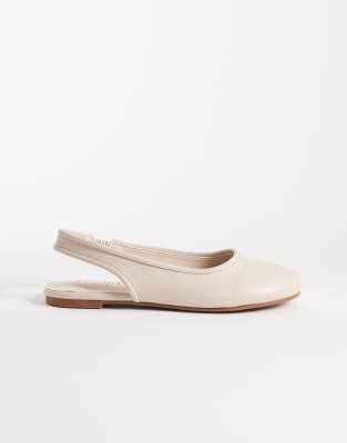 Simmi London - Avril - Ballerinas in Steinbeige mit Fersenriemen-Neutral