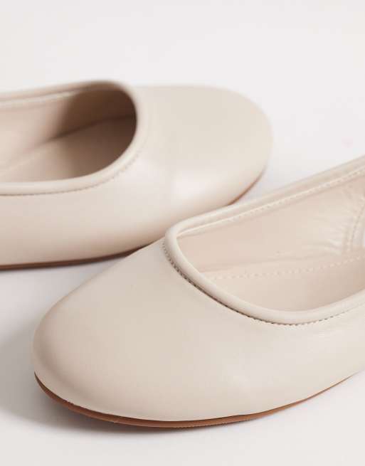 Simmi London Avril slingback ballet flats in stone, 3 of 4