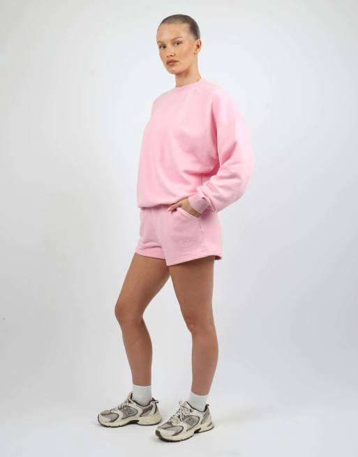 Simmi London Back embroidered detail oversized sweatshirt in pink, 2 of 4