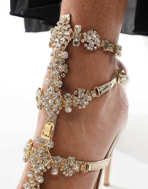 SIMMI London - Beau - Spartiates à talon avec boucles ornementées - Doré, 2 de 4
