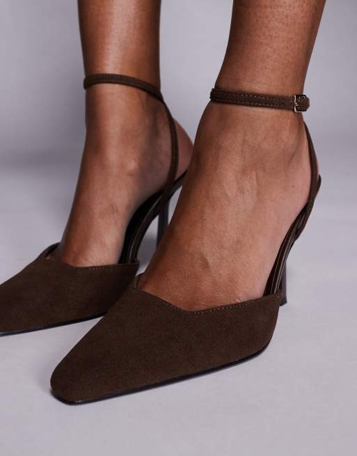 Simmi London – Bebbo – Chokladbruna pumps med klack, 2 av 4