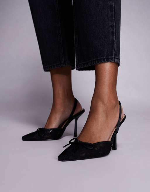 SIMMI London - Bebee - Chaussures à talon en dentelle - Noir, 4 de 4