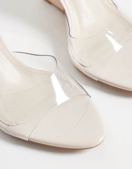 SIMMI London - Belize - Beige sandaler i lak med kilehæl, 4 af 4