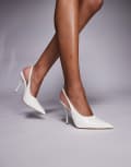 [SIMMI Shoes] Simmi London Bexley heeled court shoes in white 36 White patent pu