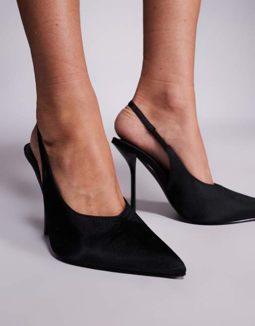 SIMMI London - Bexley - Pumps met hak in zwart satijn, 2 van 4