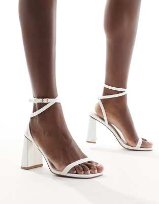 Simmi London Bia strappy block heeled sandal in white