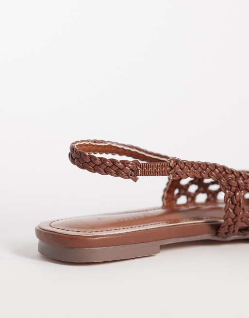 SIMMI London Biao slingback woven ballet flats in tan, 3 of 4