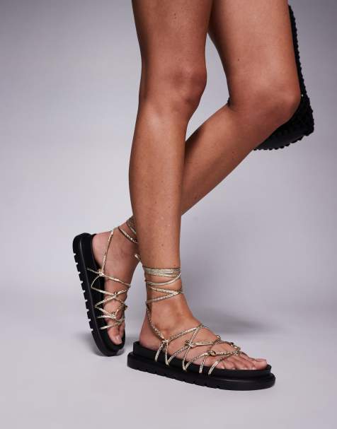 SIMMI London - Billie - Guldfarvede sandaler med stropper - view 1