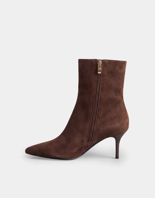 Simmi London - Botines de punta en marrón de ante sintético Ember, 5 de 8
