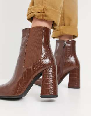 bottines homme effet croco
