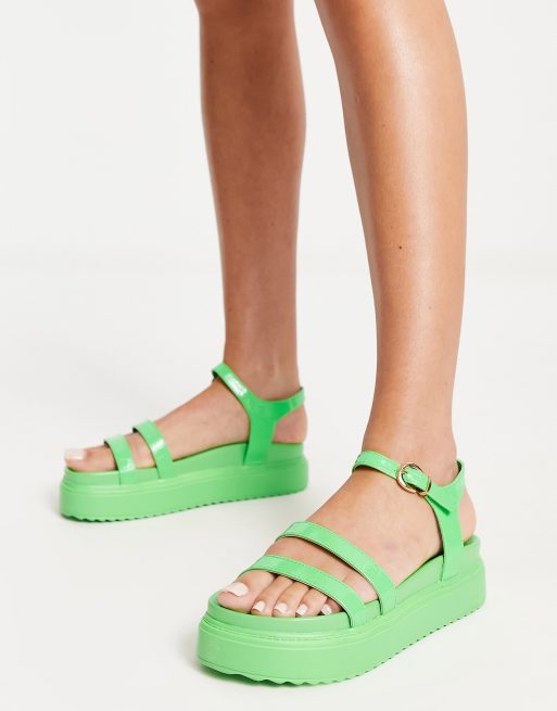 Green store snake sandals