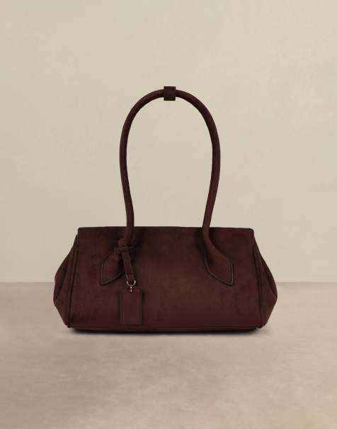 Simmi London Calanthe handbag in brown suede - view 1