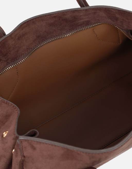 Simmi London Calanthe handbag in brown suede, 4 of 4
