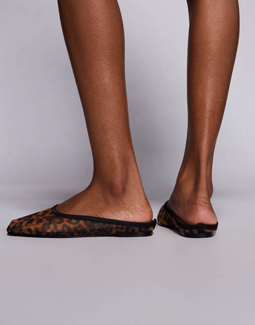 Simmi London Carly mules in leopard mesh, 3 of 4
