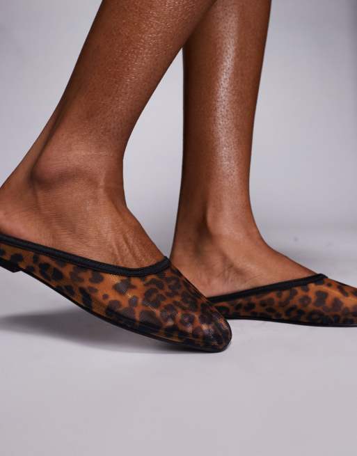 Simmi London Carly mules in leopard mesh, 4 of 4