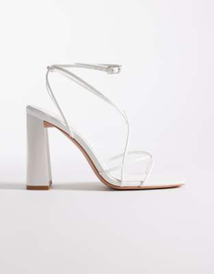 Simmi Shoes Simmi London Carmela Block Heeled Sandals In White