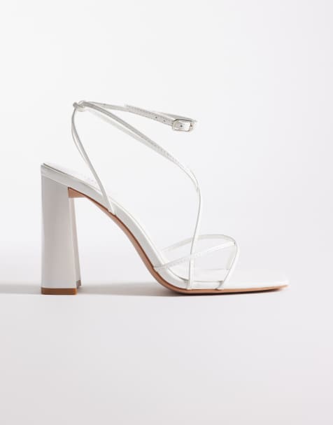 Simmi London Carmela block heeled sandals in white - view 1