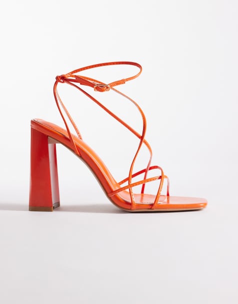 Simmi London - Carmela - Sandalen met blokhak in oranje - view 1