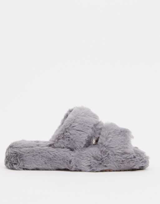 Simmi London - Chaussons duveteux - Gris, 4 de 4