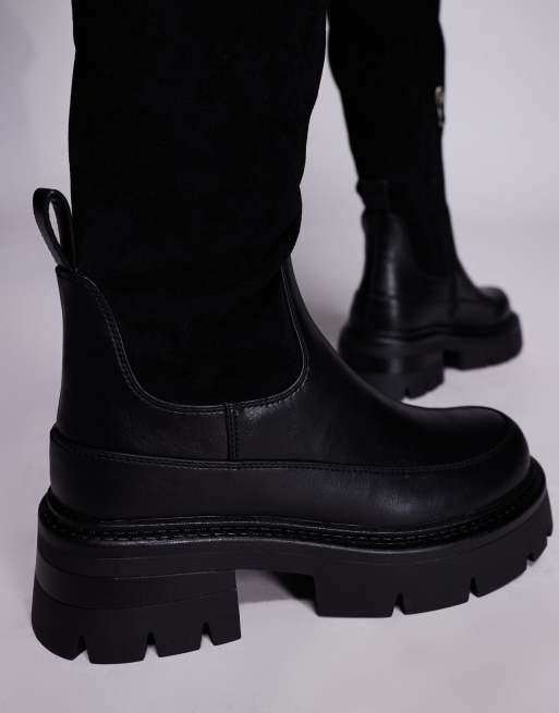 Simmi London Chorley Wide Fit knee boots with chunky sole in black, 2 of 4