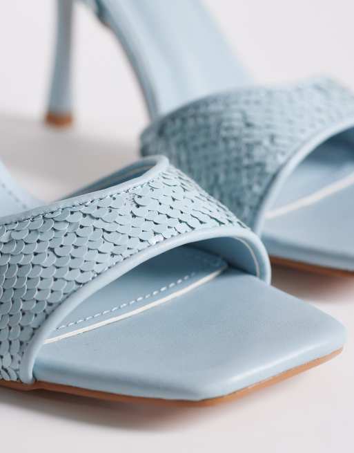 SIMMI London - Cindy - Sandales à talon ornées de sequins - Bleu, 4 de 4