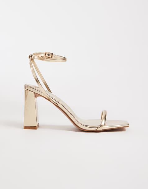SIMMI London Citra block heel sandals in gold - view 1
