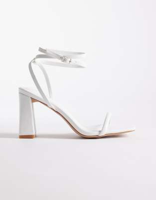Simmi Shoes Simmi London Citra Block Heeled Sandals In White