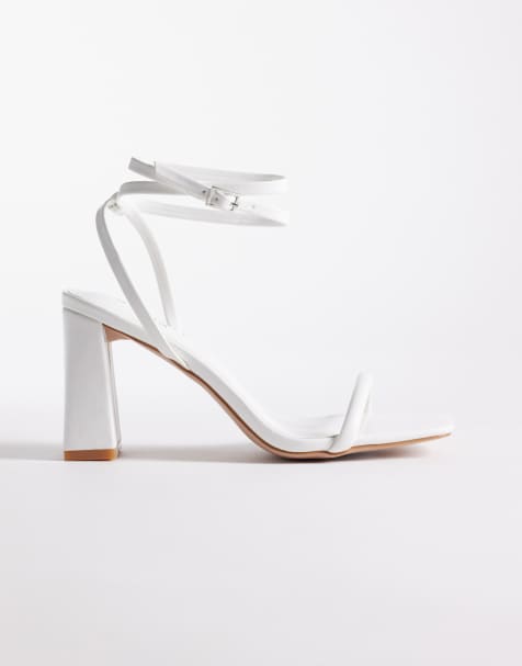 Simmi London Citra block heeled sandals in white - view 1