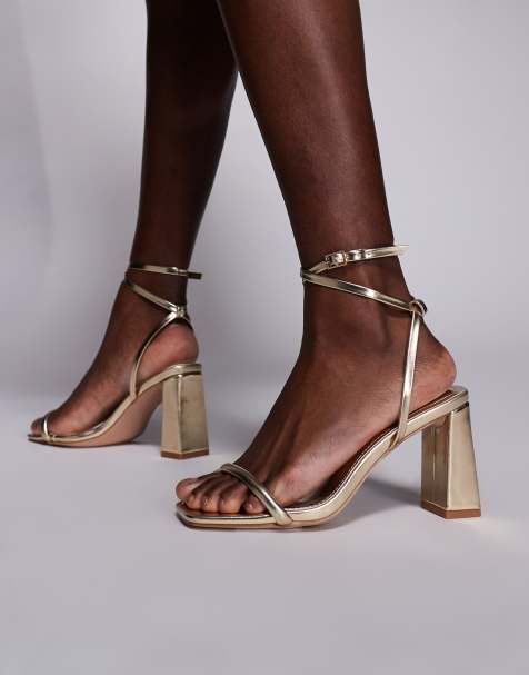 SIMMI London - Citra - Sandalen met blokhak in goud - view 1