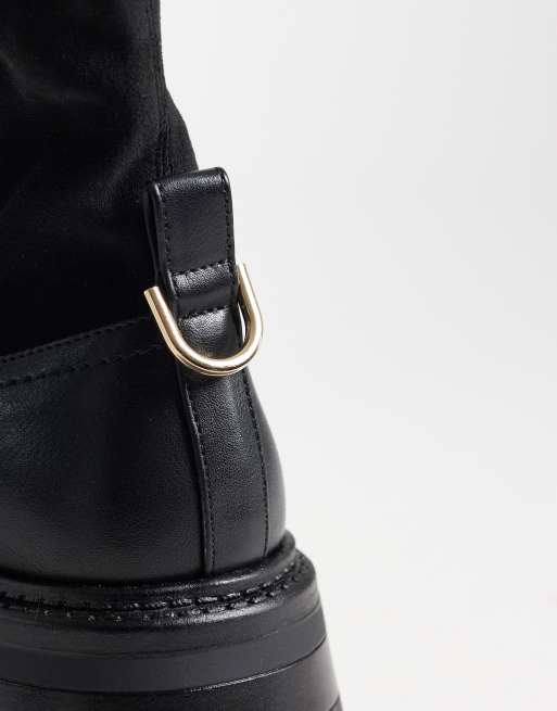 Simmi London Clive chunky knee boots in black, 3 of 4