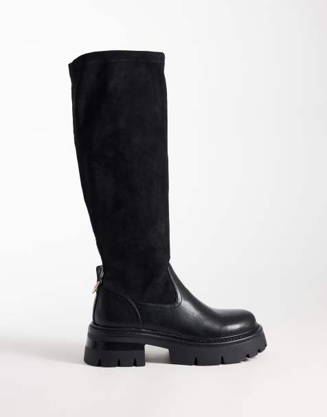 Simmi London Clive stivali al ginocchio chunky neri - view 1