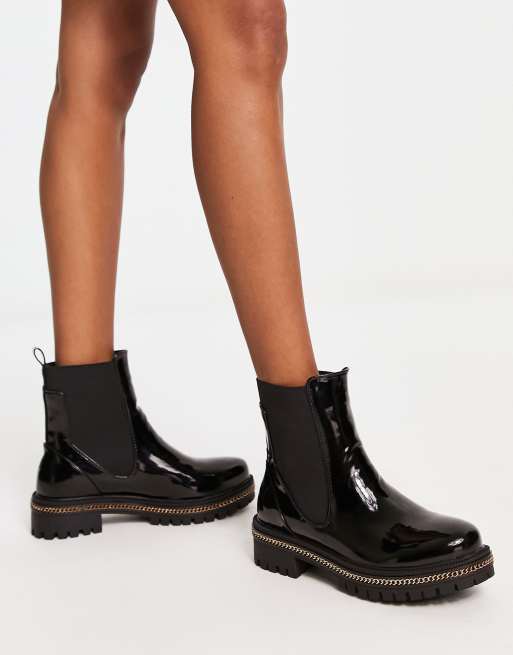 simmi london joyce heeled ankle boots in black croc