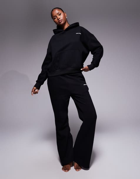 Simmi London Colby essentials flared joggers in black - view 1