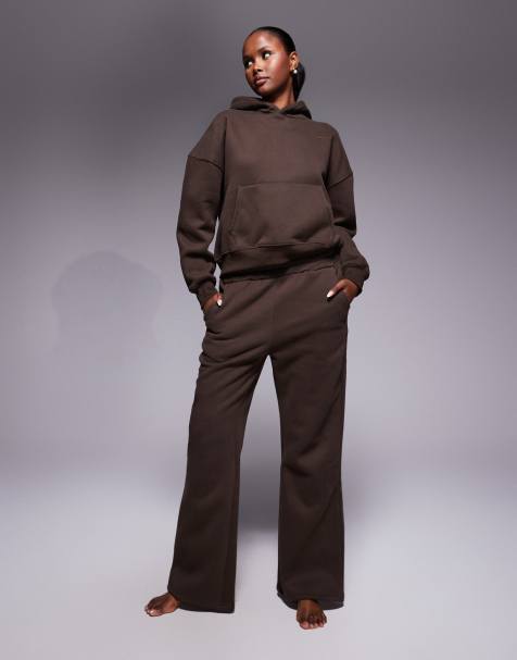 Simmi London Colby essentials flared joggers in chestnut - view 1