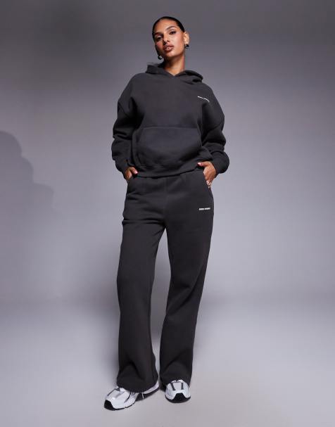 Simmi London Colby essentials flared joggers in slate - view 1