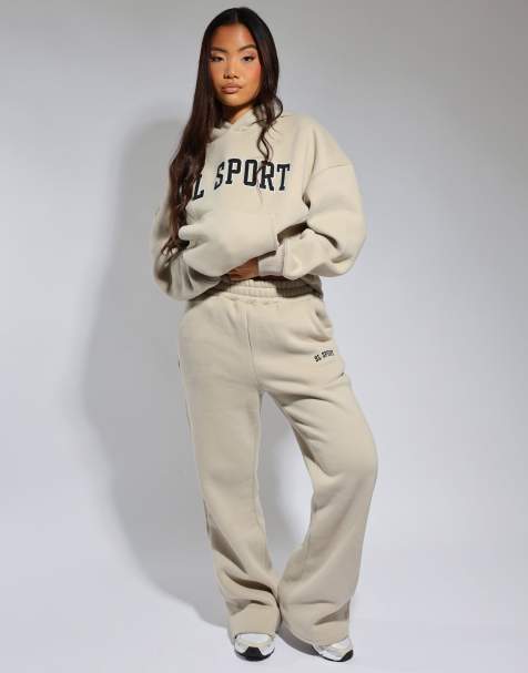 Simmi London Colby sport flared joggers in cashew - view 1
