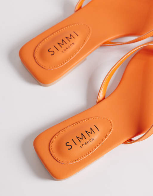 Simmi London - Danny - Teenslippers in oranje, 3 van 4