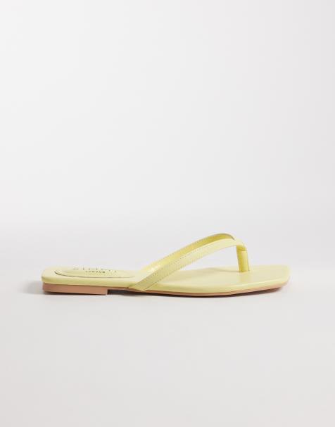 SIMMI London - Danny - Teenslippers met brede pasvorm in geel - view 1