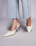 [SIMMI Shoes] Simmi London Darcia pointed slingback heeled shoes in butter yellow 36 Butter yellow