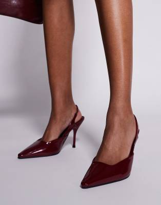 Simmi Wide Fit Simmi London Darcia Wide Fit Pointed Slingback Heeled Shoes