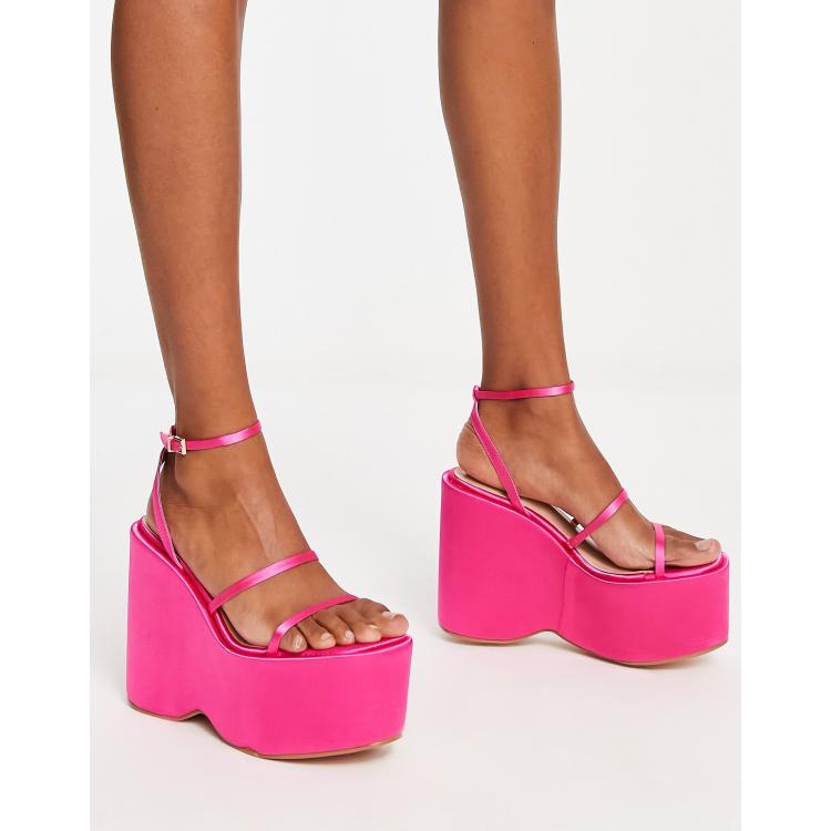 Strappy best sale platform wedges